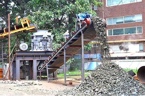 圓錐破碎機(jī)生產(chǎn)案例現(xiàn)場(chǎng)