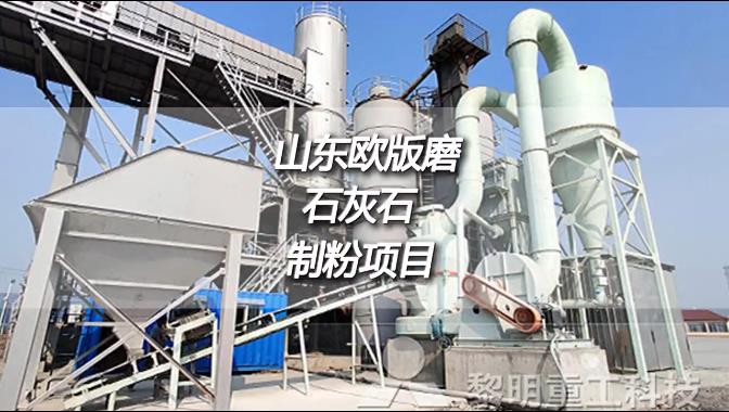 山東濱州時產(chǎn)15噸成品400目MTW歐版磨粉機石灰石制粉項目